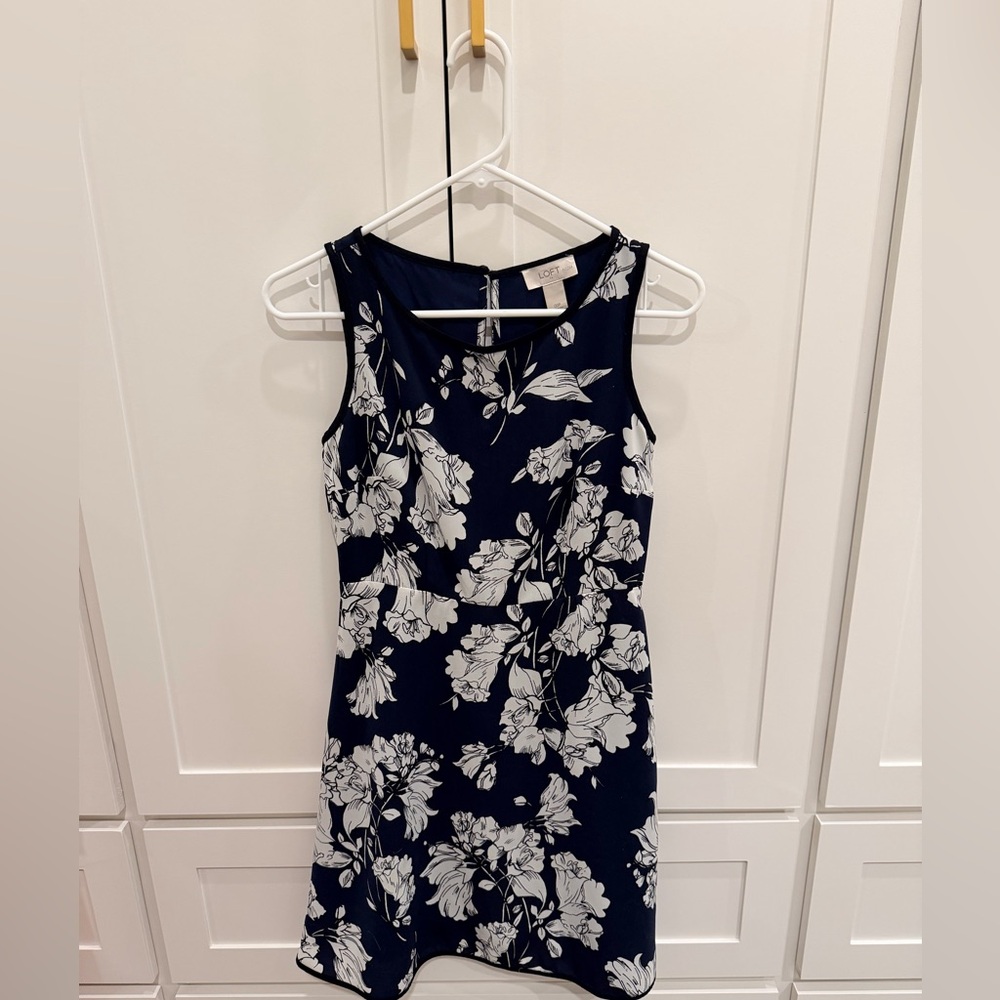 Navy Loft A-line dress